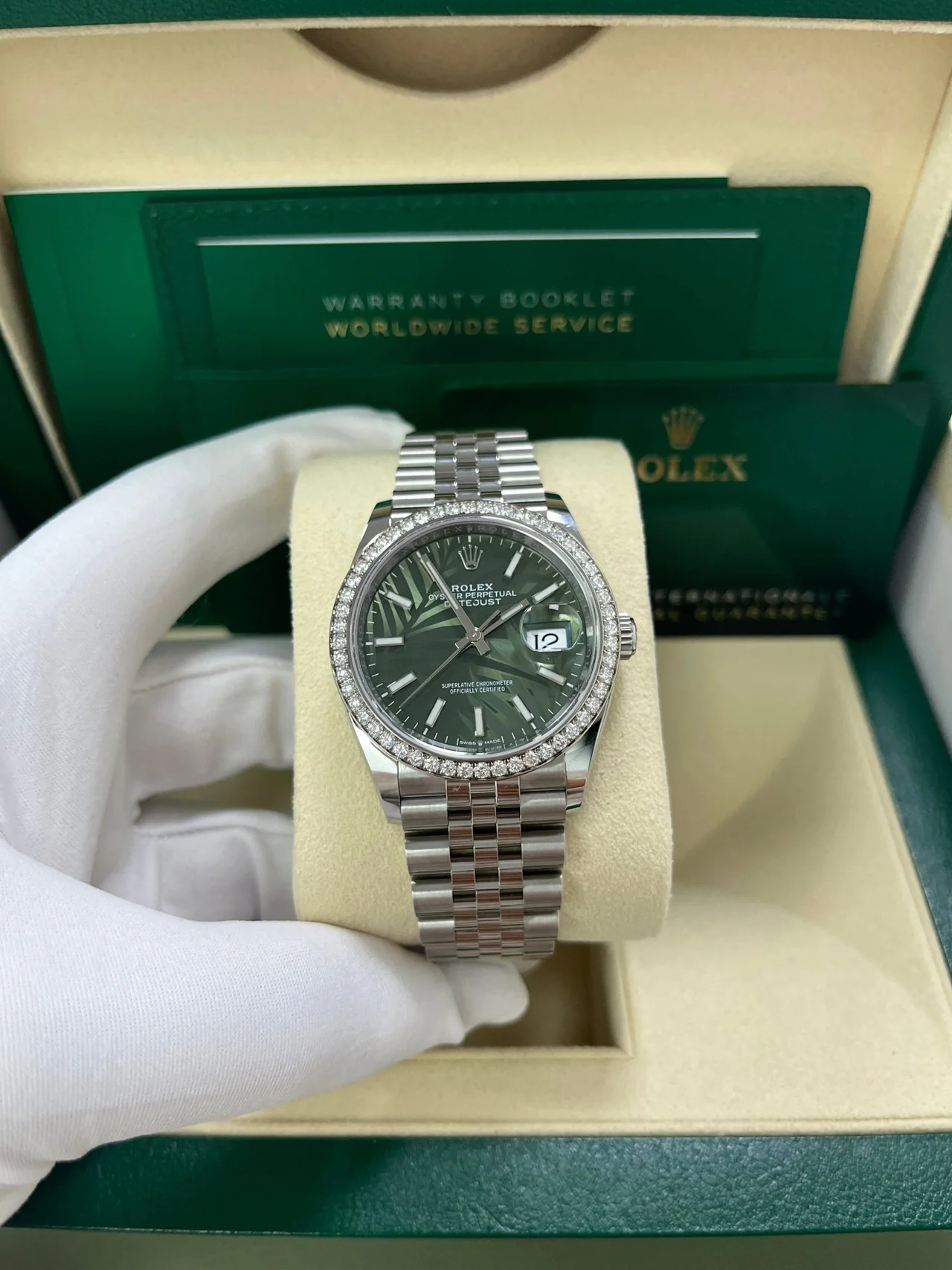 Rolex Datejust 36mm 126284 Olive Green Dial Jubilee Bracelet - Image 10