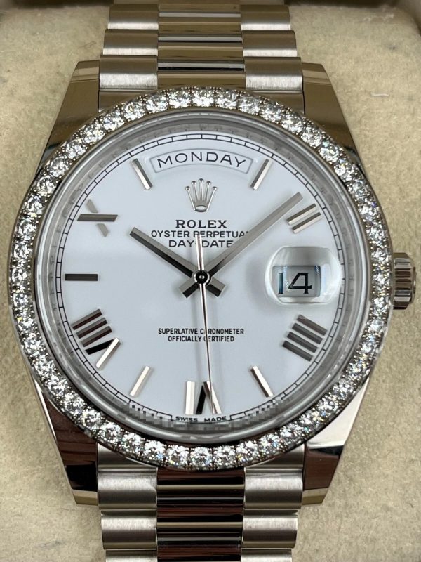 Rolex  Day-Date 40mm 228349RBR-0039 White Dial President Bracelet