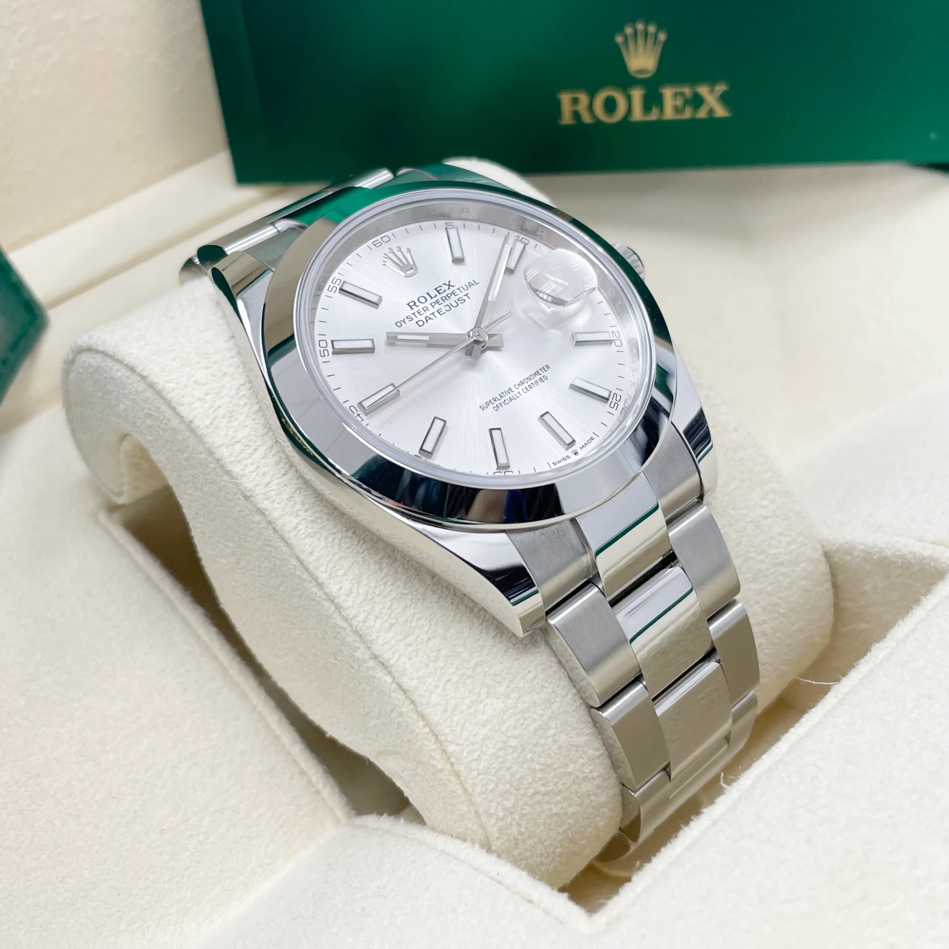 Rolex Datejust 41mm 126300 Silver Index Jubilee Stainless Steel Watch - Image 10