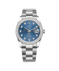 Alternative view of Rolex  Datejust 36mm 126284 Blue Jubilee Diamond Dial & Diamond Bezel, Stainless Steel Oyster Bracelet Watch