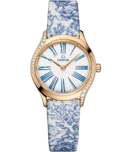 Omega De Ville Mini Trésor 26mm White Dial with Diamonds Moonshine™ 18k Rose Gold Strap 428.57.26.60.04.001