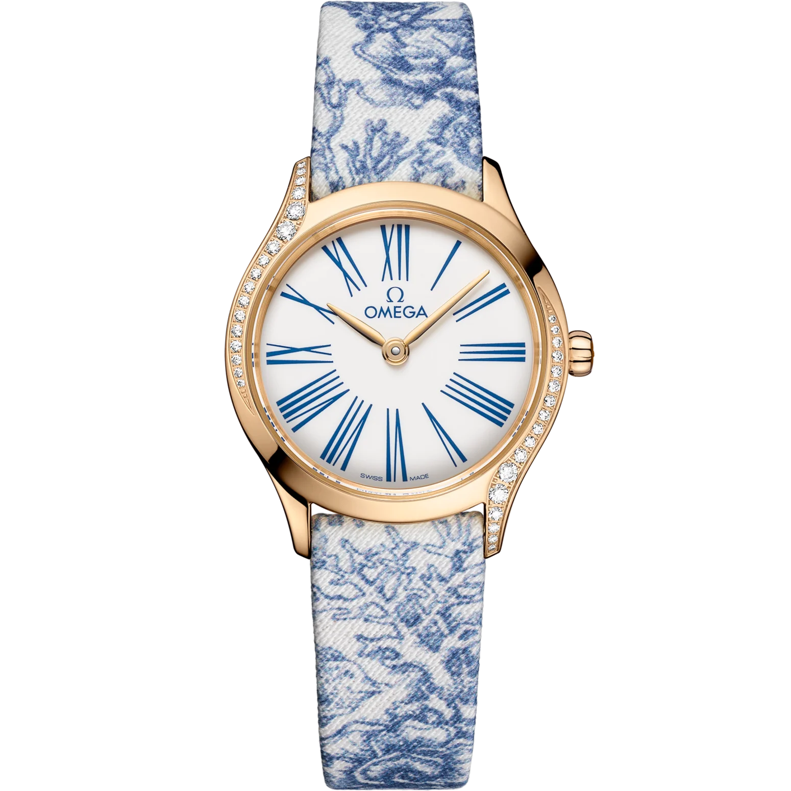 Omega De Ville Mini Trésor 26mm White Dial with Diamonds Moonshine™ 18k Rose Gold Strap 428.57.26.60.04.001