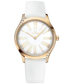 Omega De Ville Trésor 36mm White Dial with Diamonds Moonshine™ 18k Rose Gold Strap 428.57.36.60.04.001