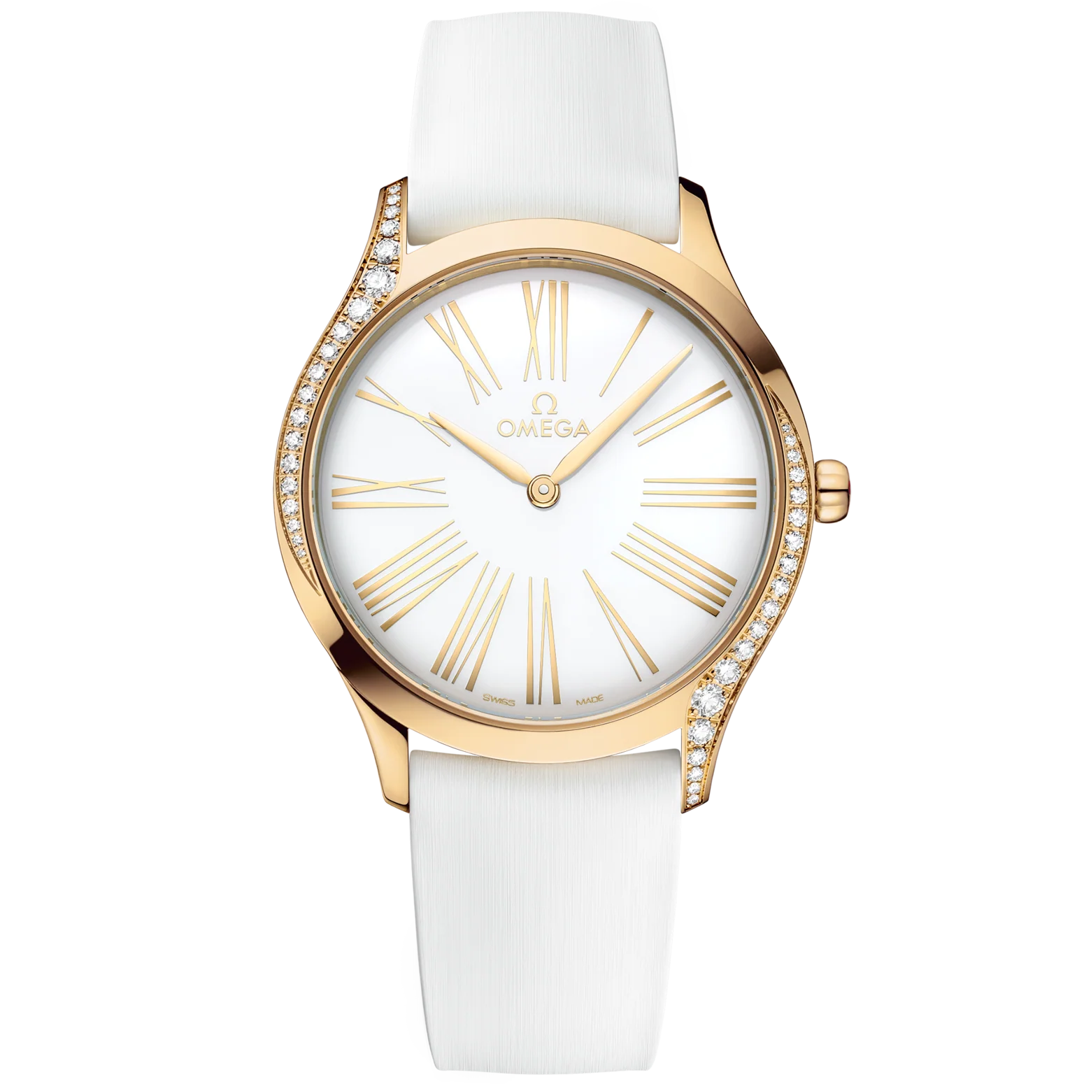 Omega De Ville Trésor 36mm White Dial with Diamonds Moonshine™ 18k Rose Gold Strap 428.57.36.60.04.001