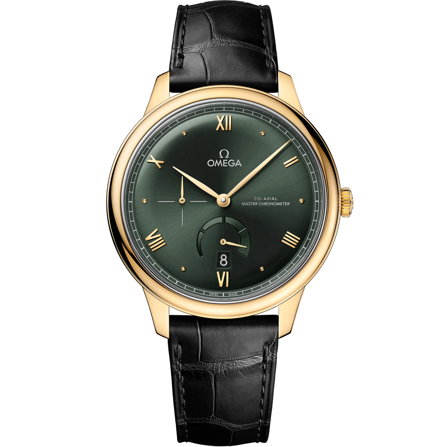 Omega De Ville Prestige 41 mm Green Dial 18k Yellow Gold Strap 434.53.41.21.10.001