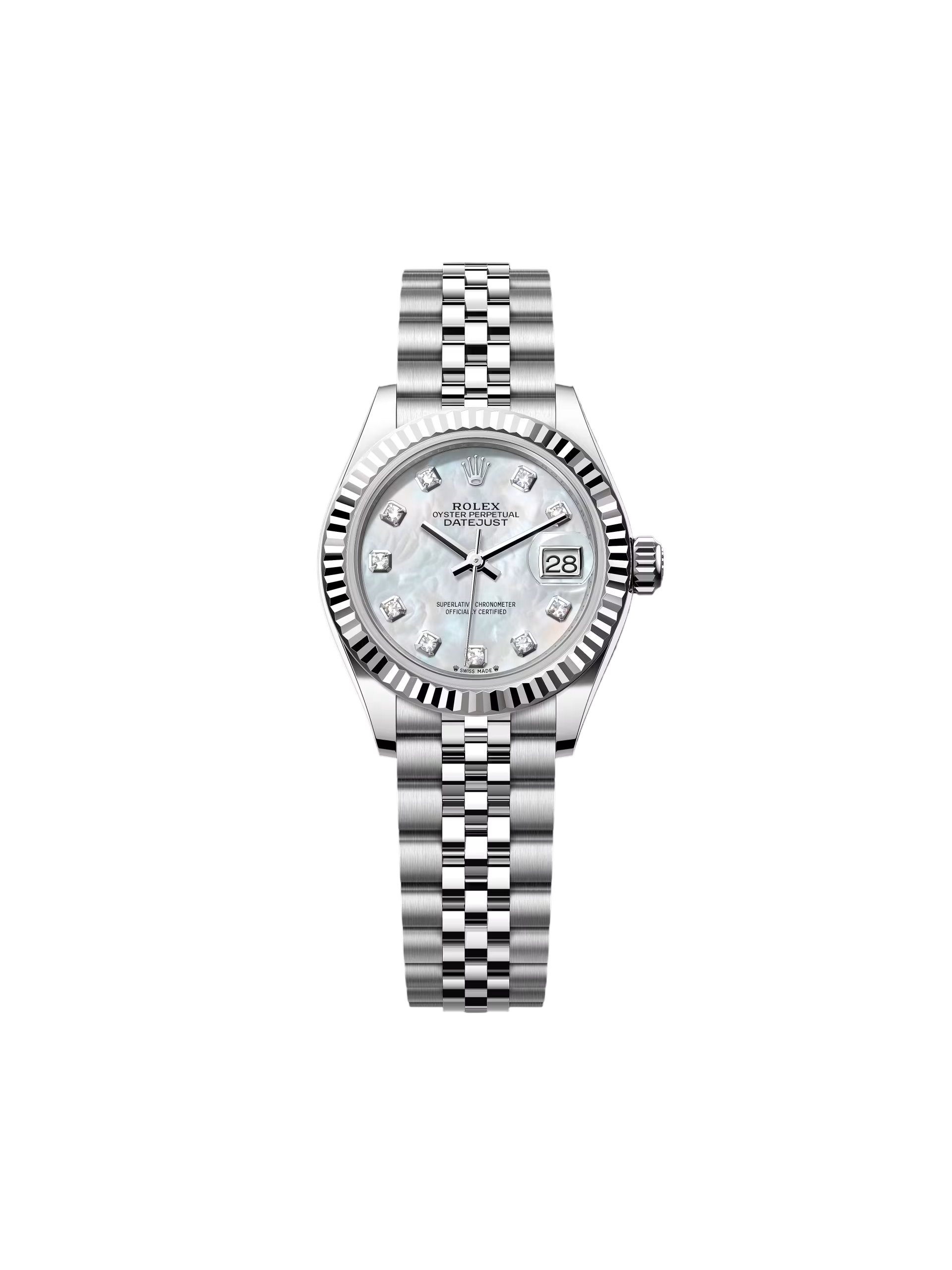 Rolex Lady-Datejust 28mm 279174 Mother Of Pearl Diamond Dial Oyster Bracelet - Image 2