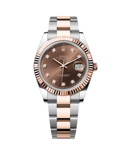 Rolex Datejust 41mm 126331 Datejust Chocolate Diamond Oyster Steel and Everose Gold Watch