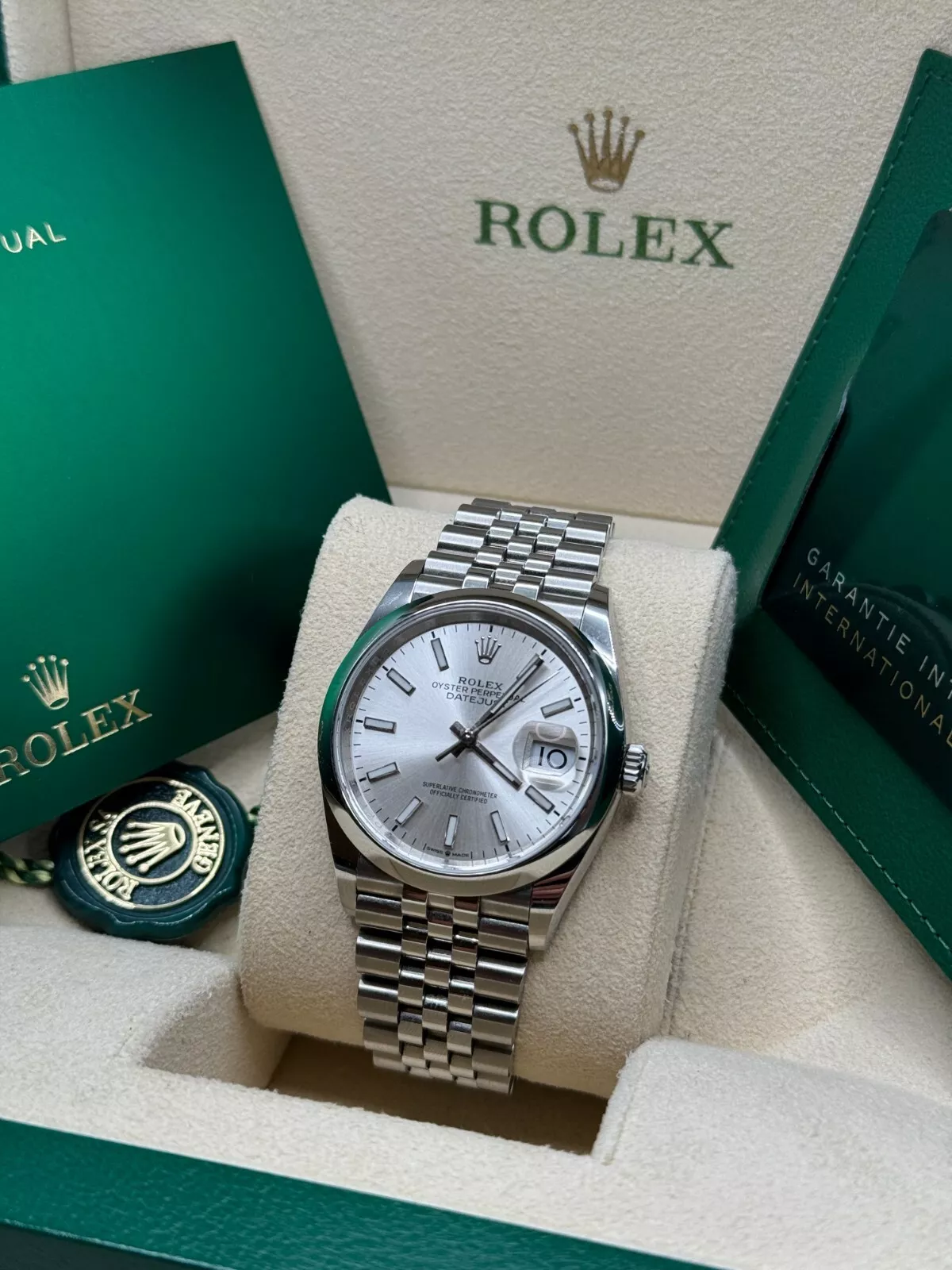 Rolex Datejust 36mm 126200 Oyster Perpetual Silver Dial Jubilee Stainless Steel - Image 5