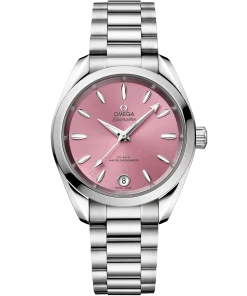 Omega Seamaster Aqua Terra Shades 34 mm Shell pink Dial Stainless Steel Bracelet 220.10.34.20.10.003