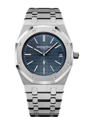 Audemars Piguet Royal Oak Jumbo Extra-Thin Stainless Steel Blue dial Watch 15202ST