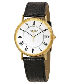 Longines Men's L4.819.2.11.2 Le Grande Classique Black Leather Watch