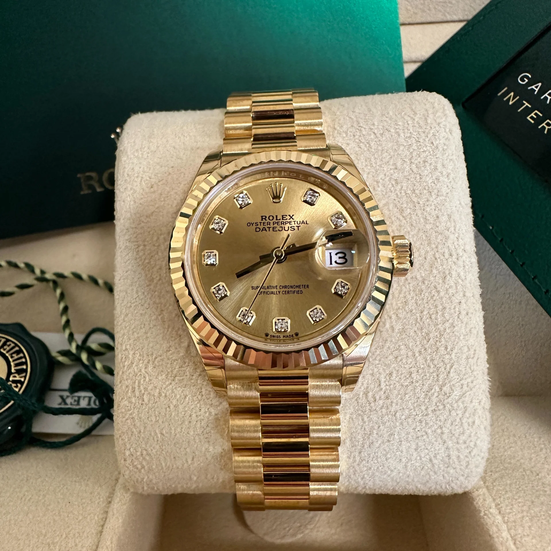 Rolex Lady-Datejust 28mm 279178 Champagne Diamonds Dial - Image 3