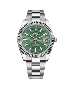 Rolex Datejust 41mm 126334 Mint Green Fluted Motif Dial Oyster Bracelet
