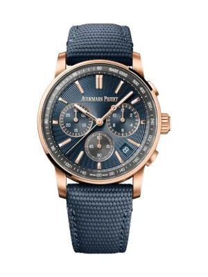 Audemars Piguet Code 11.59 Blue Dial Blue Rubber Strap 41mm 26393OR.OO.A348KB.01