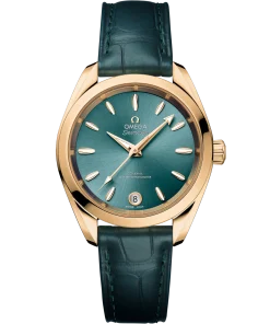 Omega Seamaster Aqua Terra Shades 34 mm Lagoon green Dial Moonshine™ 18k Yellow Gold Strap 220.53.34.20.10.001