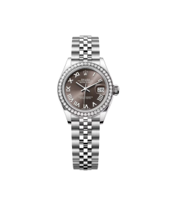 Alternative view of Rolex Lady-Datejust 28mm 279384RBR Dark Grey Dial Oyster Bracelet