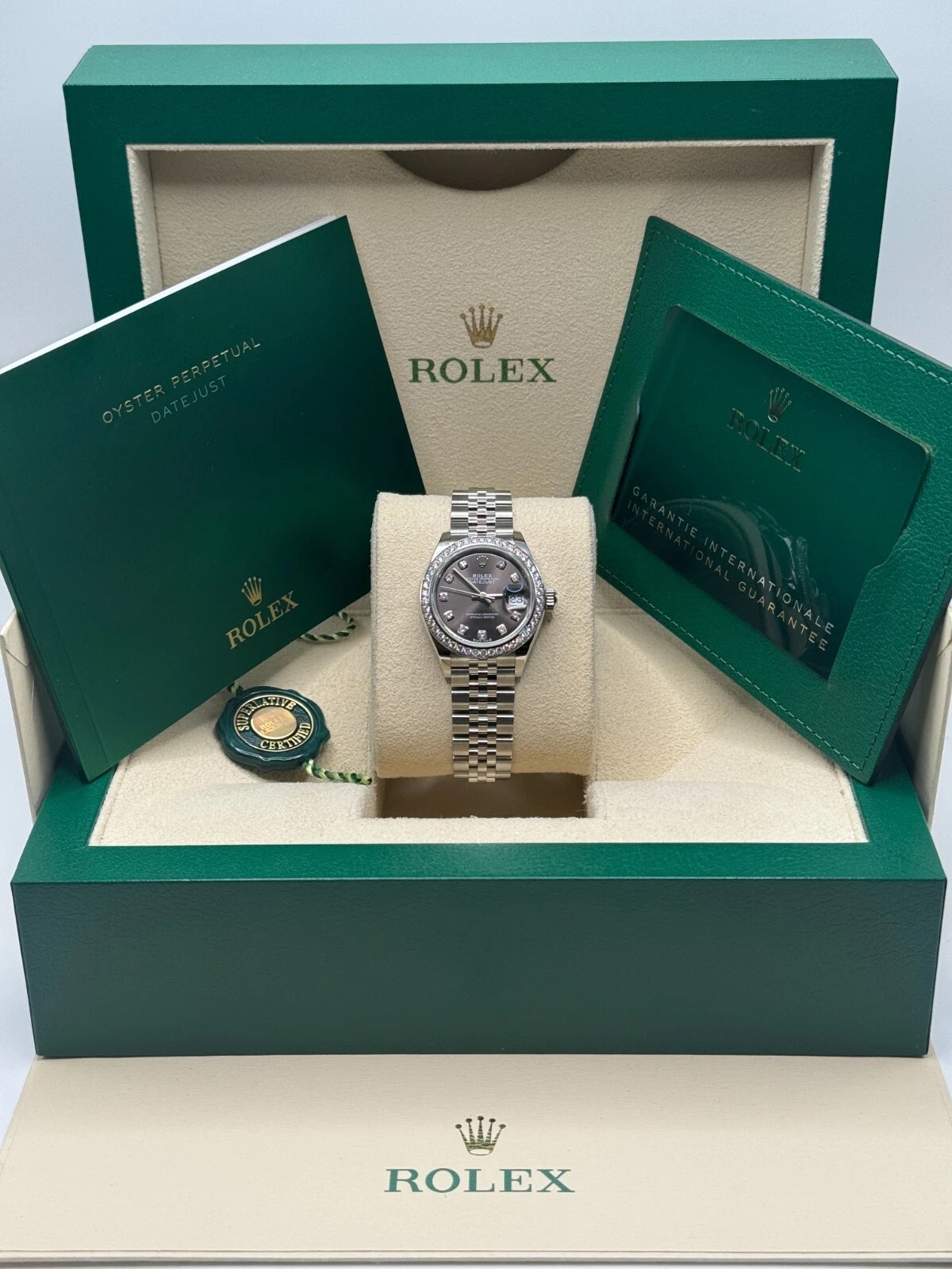 Rolex Lady-Datejust 28mm 279384RBR Dark Gray set with Diamonds - Image 14