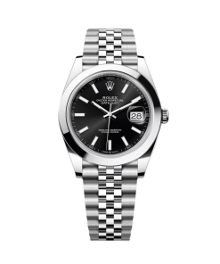 Rolex Datejust 41mm 126300 Black Index Oyster 41mm Stainless Steel Watch
