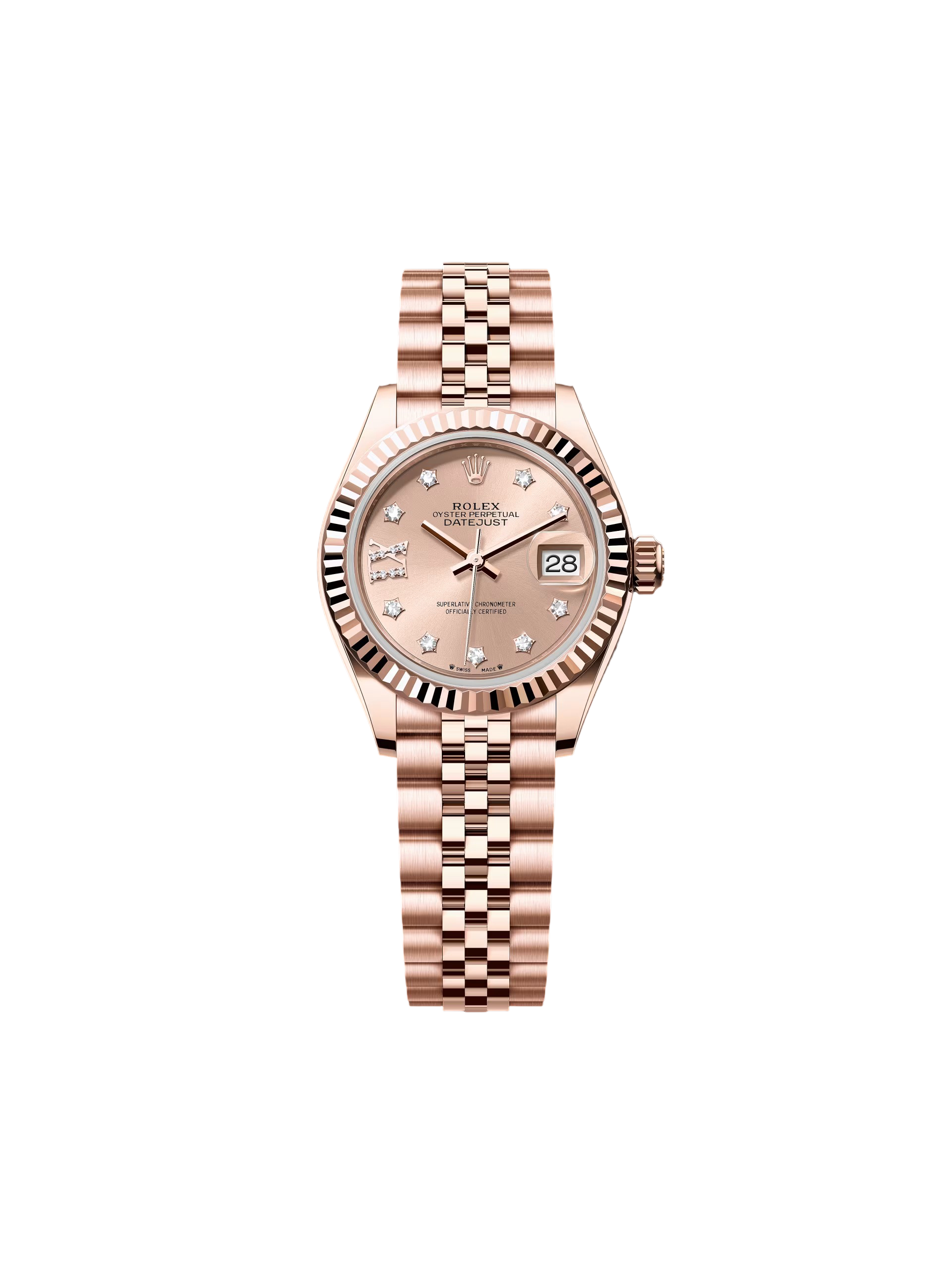 Rolex Lady-Datejust 28mm 279175 Rose Dial President Everose Gold - Image 2