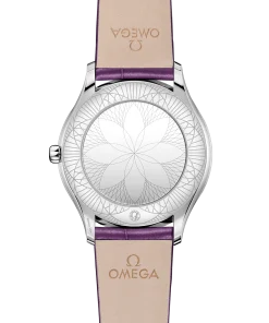 Alternative view of Omega De Ville Trésor quartz purple dial purple leather strap 36mm 428.18.36.60.10.003