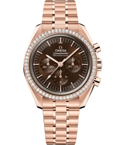 Omega Speedmaster Moonwatch Professional 42mm Brown Dial with Diamonds Sedna™ 18k Rose Gold Bracelet 310.55.42.50.13.001