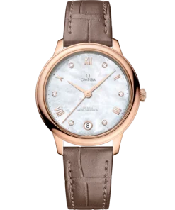 Omega De Ville Prestige 34 mm White Dial with Diamonds Sedna™ 18k Rose Gold Strap 434.53.34.20.55.001