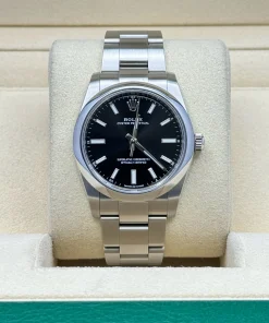 Alternative view of Rolex Oyster Perpetual 34mm 124200 Black Dial Oyster Stainless Steel Bracelet Watch