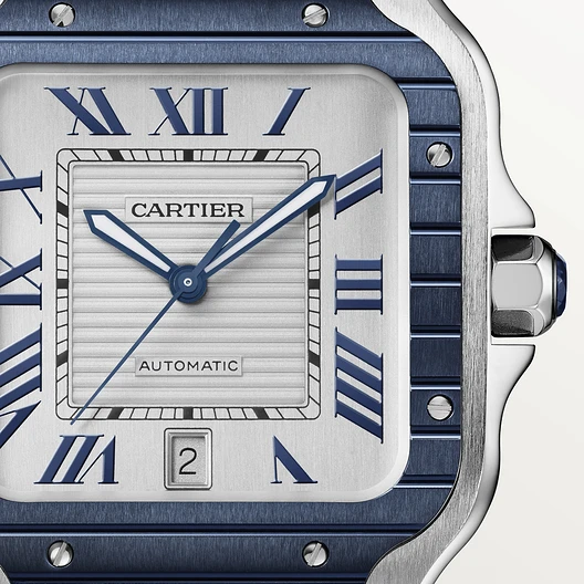 Cartier SANTOS Blue PVD Bezel 39.8mm - Image 4