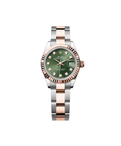Alternative view of Rolex Lady-Datejust 28mm 279171 Green Diamond Oyster Stainless Steel and Rose Gold