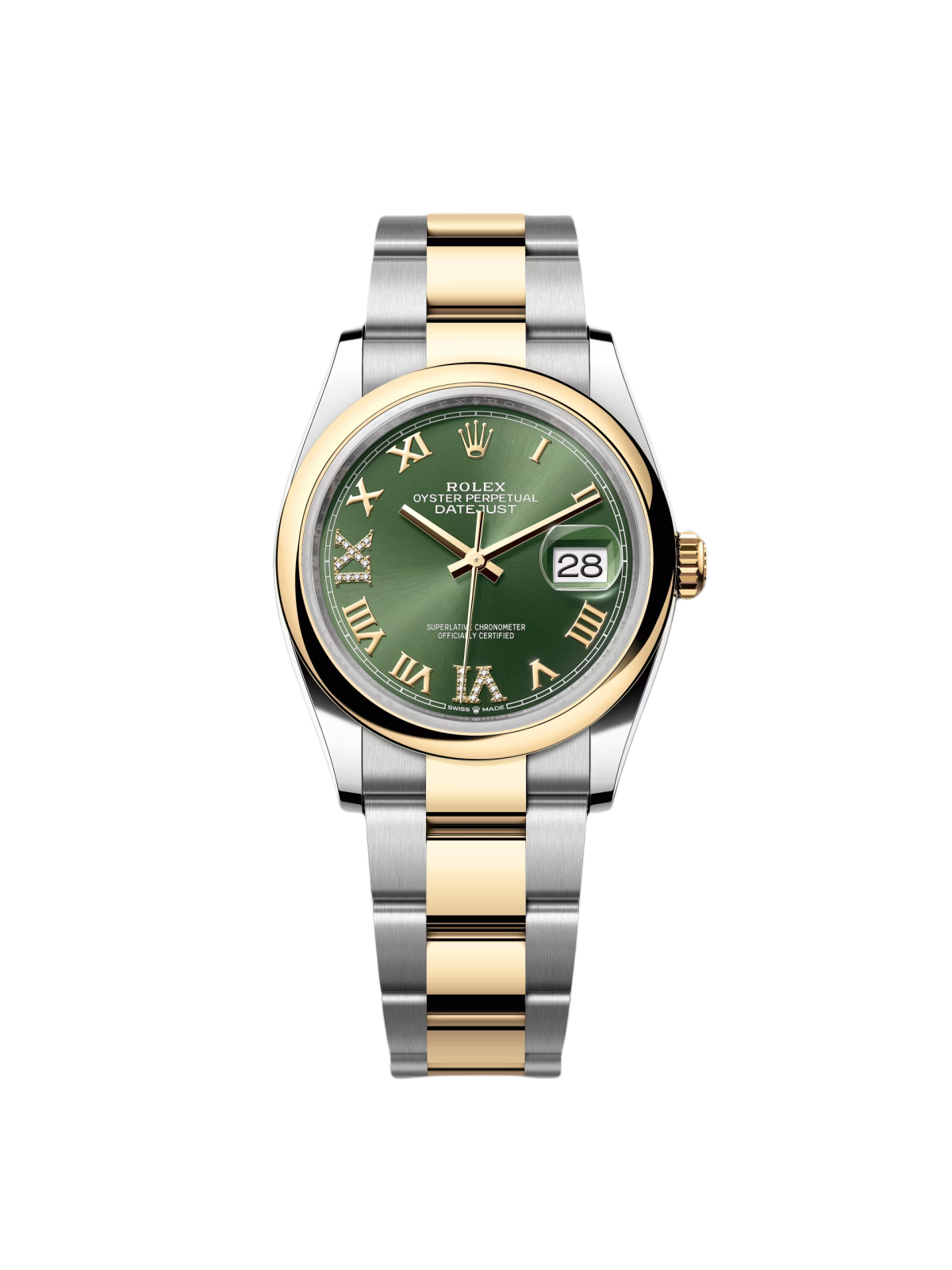 Rolex Datejust 126203 Olive Green Dial 36mm Domed Bezel