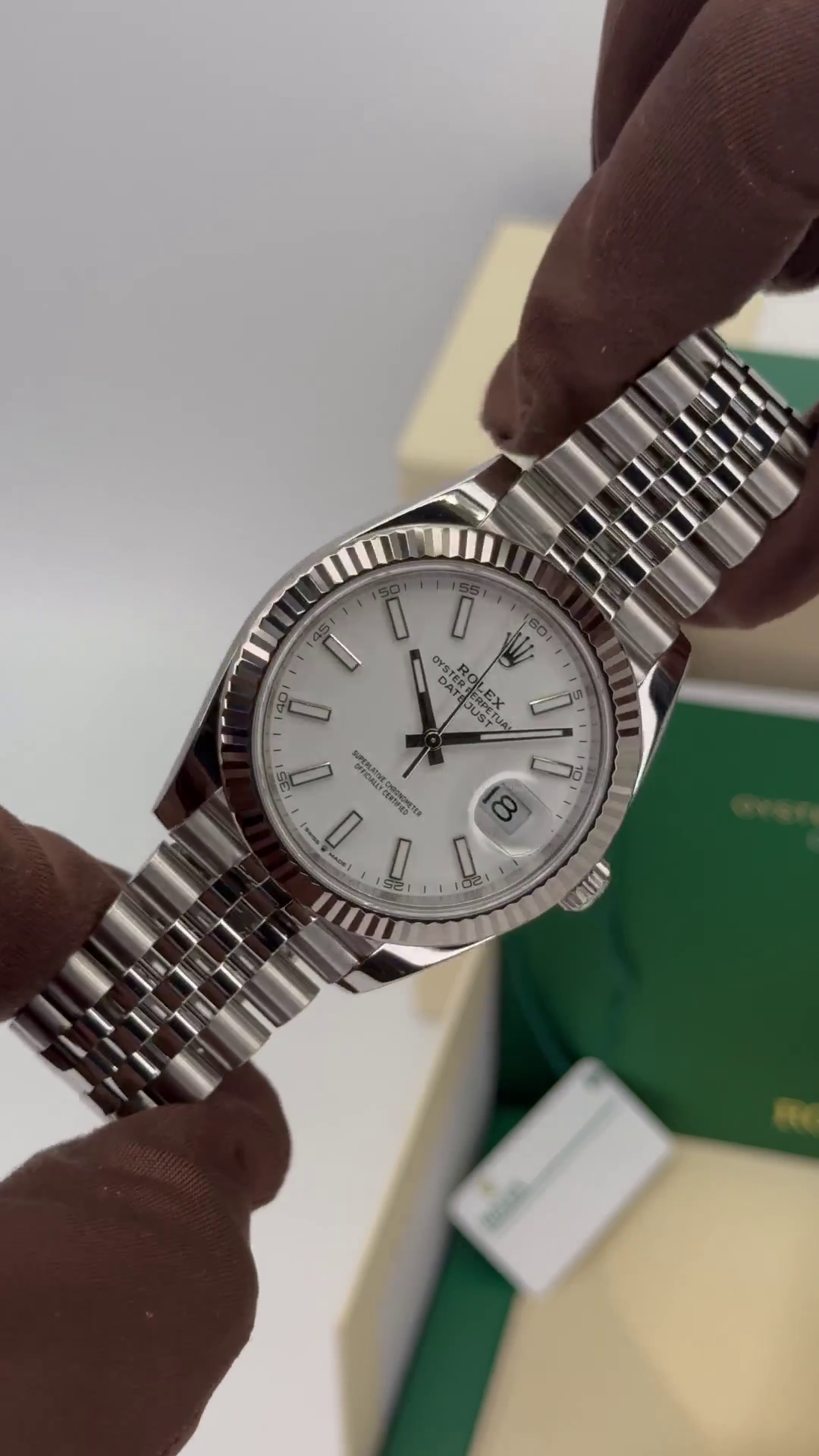 Rolex Datejust 41mm White Index Oyster Stainless Steel Men's Watch - 126334 - Image 13