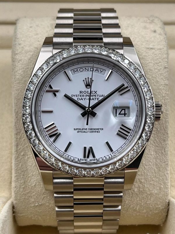 Rolex  Day-Date 40mm 228349RBR-0039 White Dial President Bracelet