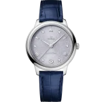 Omega De Ville Prestige 34 mm Blue Dial with Diamonds Stainless Steel Strap 434.13.34.20.53.001