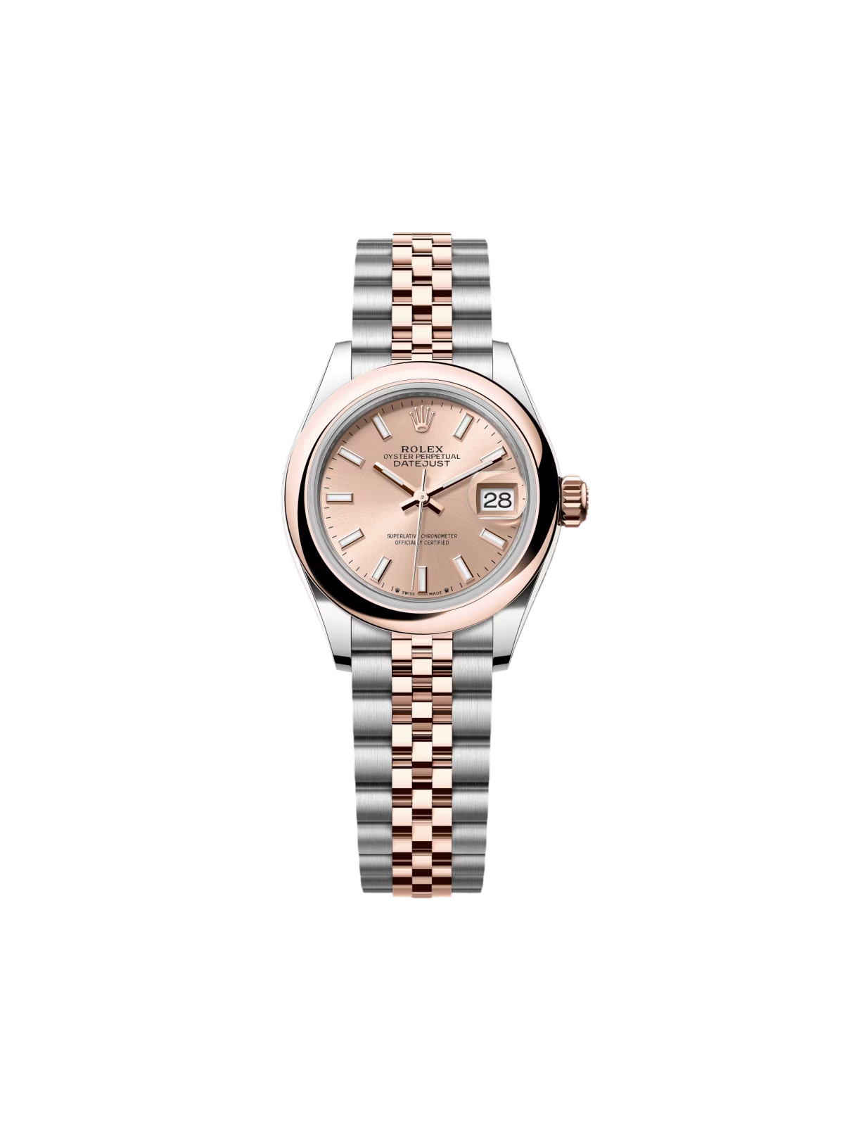 Rolex Lady-Datejust 28mm 279161 Rose Stick Dial, Two Tone Stainless Steel & 18K Rose Gold Oyster Bracelet Women's Watch - Image 2