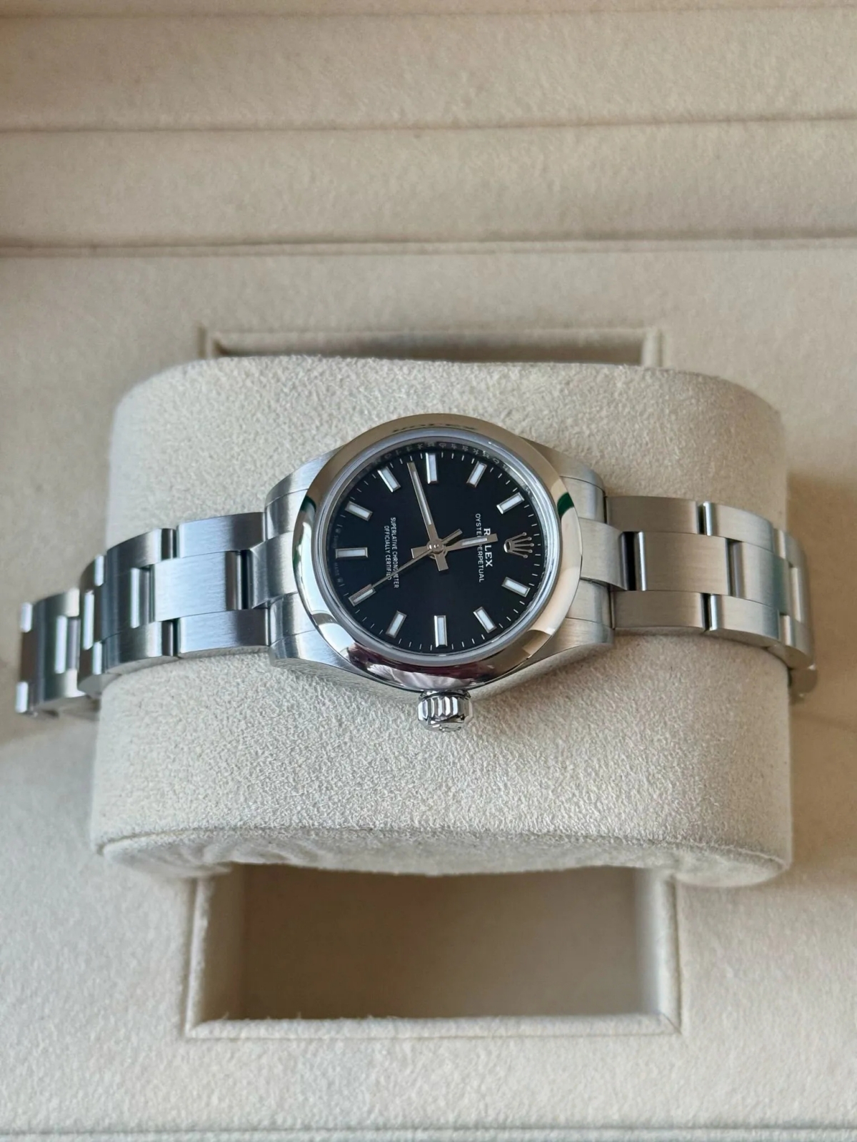 Rolex Oyster Perpetual 28mm 276200-0010 Black Dial Oyster Bracelet Watch - Image 7