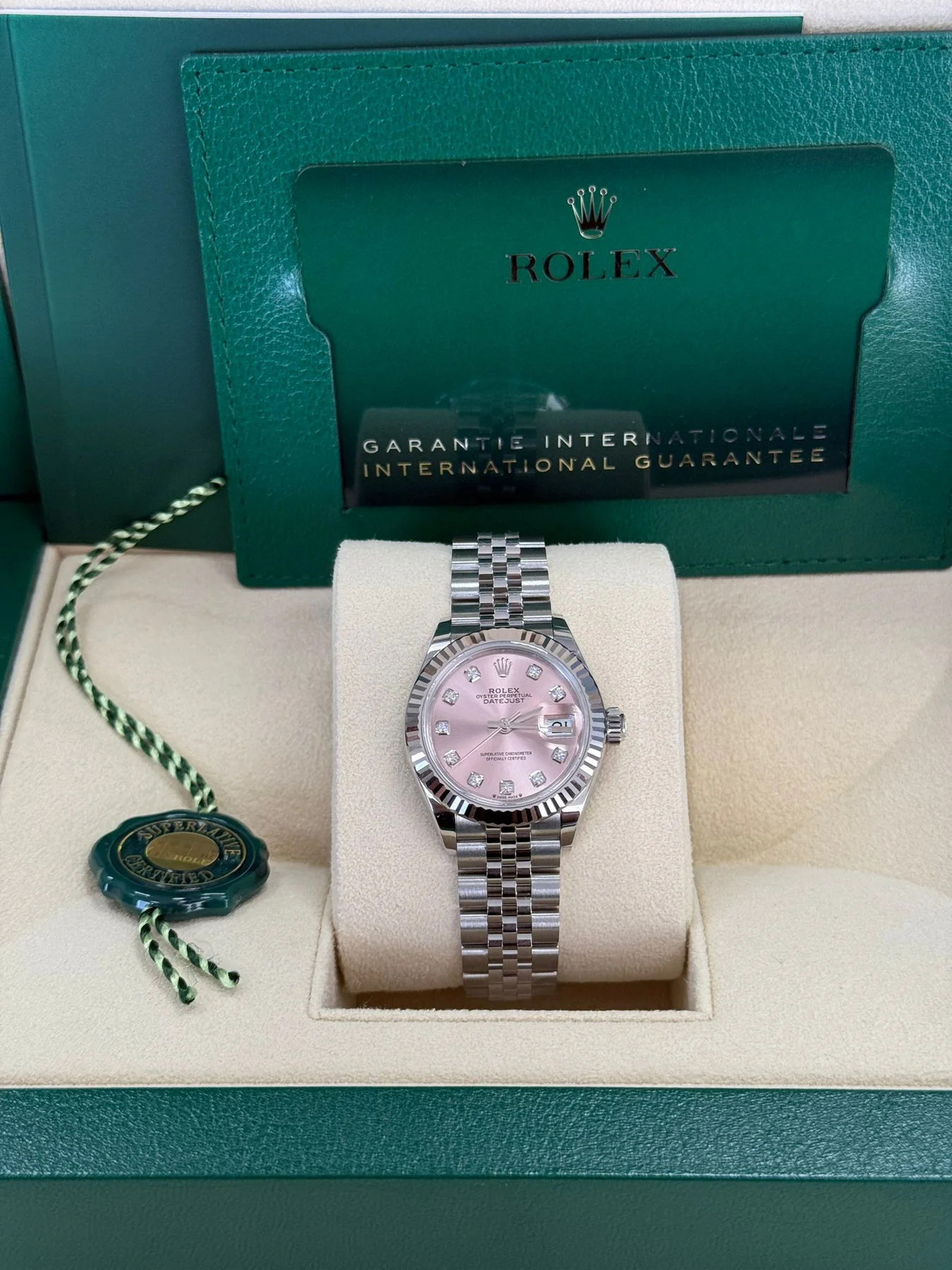 Rolex Lady-Datejust 28mm 279174 Pink Diamond Dial Oyster Bracelet - Image 3