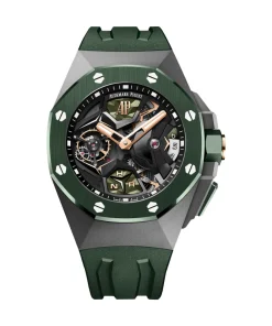 Audemars Piguet Royal Oak Concept 44mm 26589IO.OO.D056CA.01 Flying Tourbillon GMT Titanium Green Ceramic