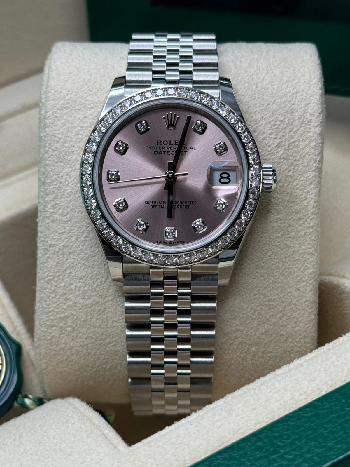 Rolex Lady-Datejust 28mm 279384RBR Pink Dial Oyster Bracelet - Image 10
