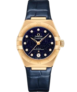 Omega Constellation Ladies' Selection 29mm yellow gold on leather strap 131.53.29.20.53.001