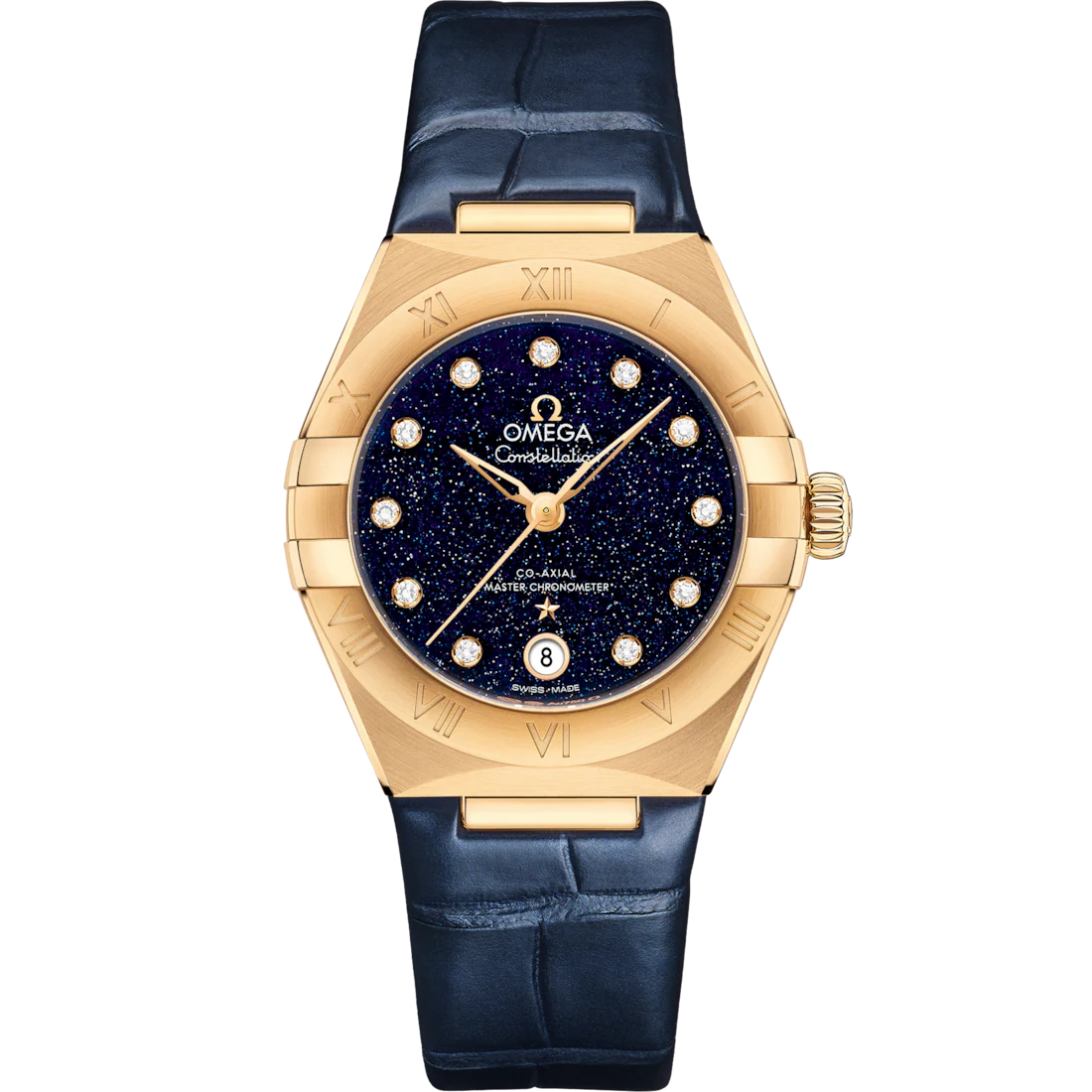 Omega Constellation Ladies' Selection 29mm yellow gold on leather strap 131.53.29.20.53.001