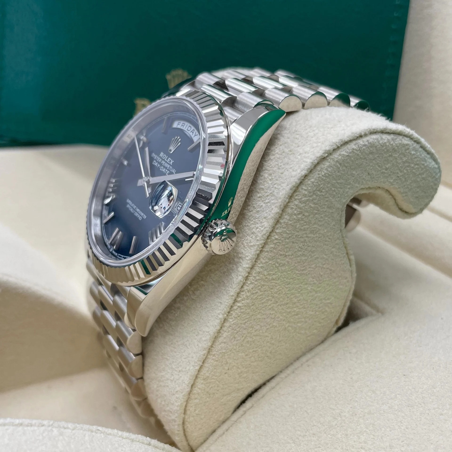 Rolex Day-Date "President" 40mm Blue Roman Dial 228236-0007 - Image 4