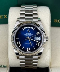 Alternative view of Rolex  Day-Date "President" 40mm Platinum Blue Roman Ombre Dial - 228236