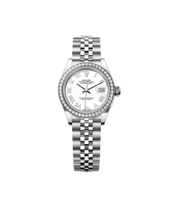Alternative view of Rolex Lady-Datejust 28mm 279384RBR White Dial Oyster Bracelet