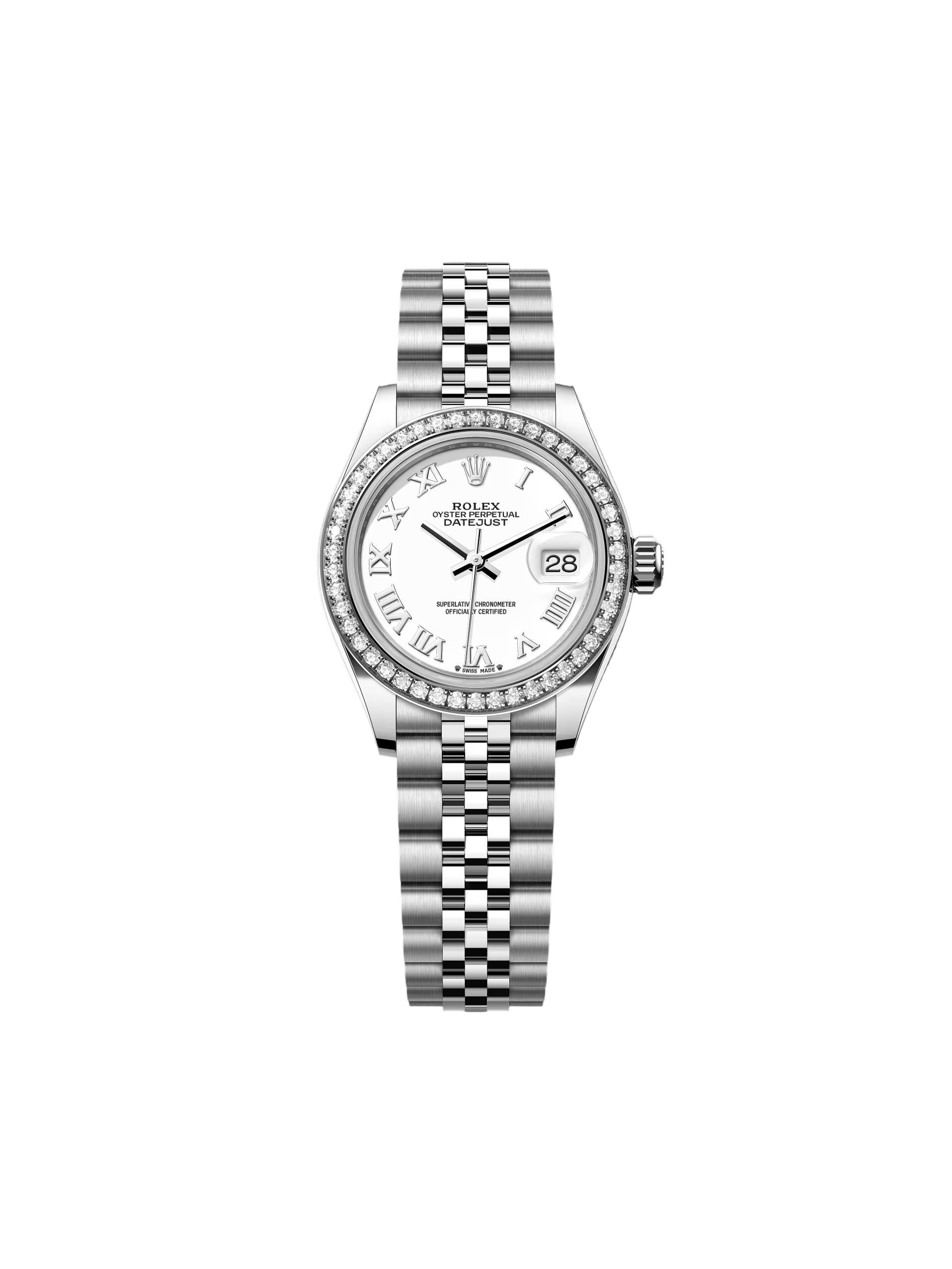 Rolex Lady-Datejust 28mm 279384RBR White Dial Oyster Bracelet - Image 2