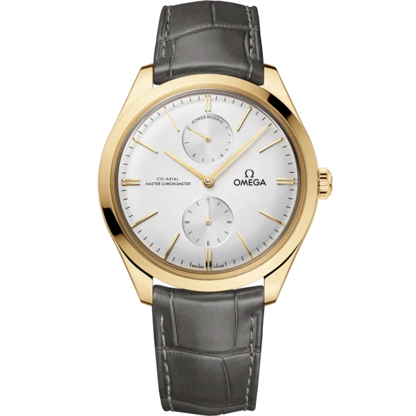 Omega De Ville Trésor 40mm Silver Dial 18k Yellow Gold Strap 435.53.40.22.02.001