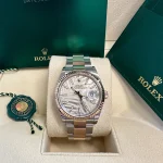 Rolex  Datejust 36mm 126231 Silver Palm Motif Dial Oyster Bracelet