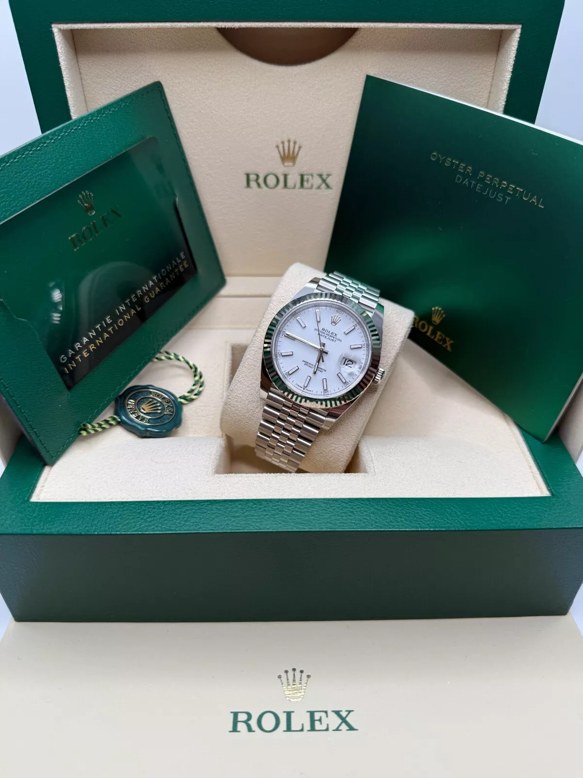 Rolex Datejust 41mm White Index Oyster Stainless Steel Men's Watch - 126334 - Image 12