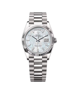 Rolex Day-Date 128239-0065 Mother Of Pearl Diamond Dial 36mm