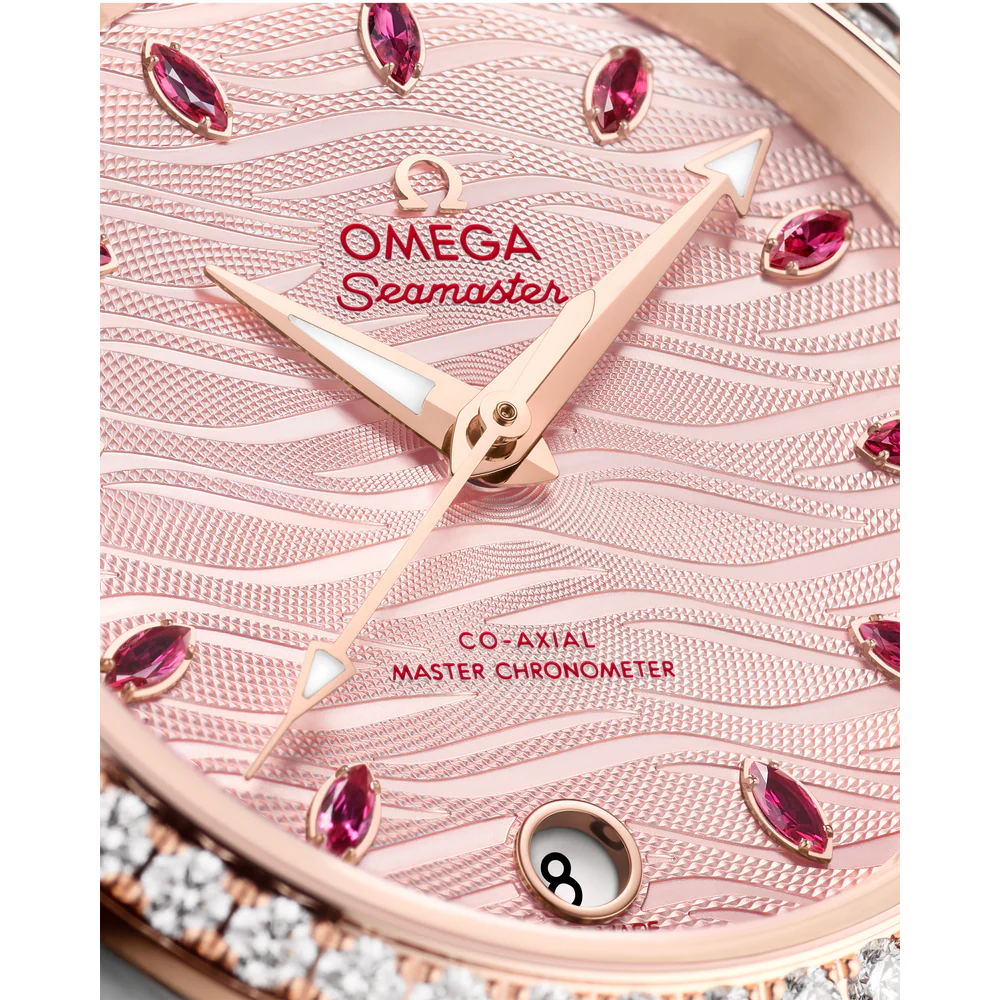 Omega Seamaster Aqua Terra 150M 34 mm Pink Dial with Diamonds Stainless Steel and Sedna™ 18k Rose Gold Strap 220.28.34.20.60.001 - Image 3
