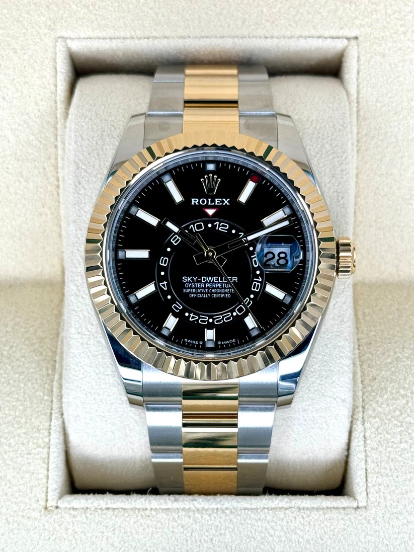 Rolex Sky-Dweller 42mm 336933-0003 Two-Tone Yellow Gold Black Dial Jubilee - Image 2